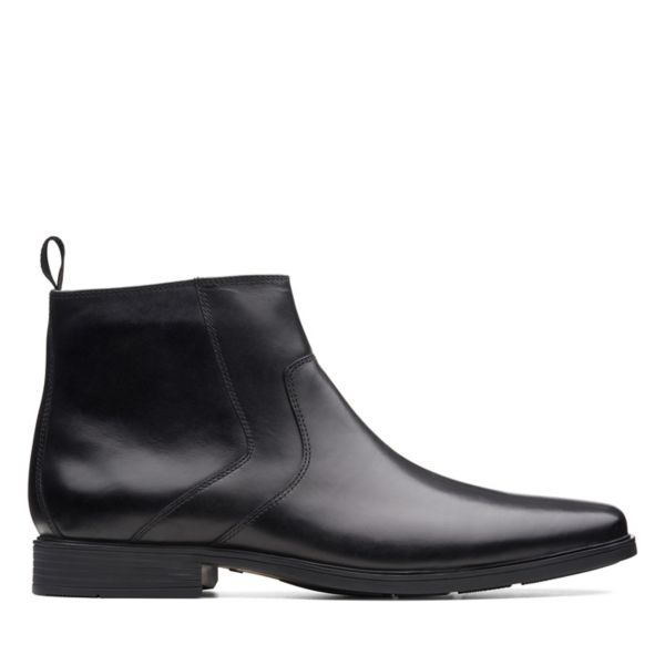 Clarks Mens Tilden Up Chelsea Boots Black | UK-8015463 - Click Image to Close